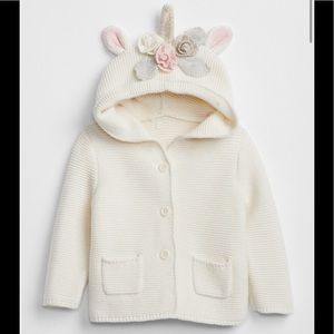 Baby Gap Knit Unicorn Hoodie